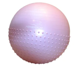 М'яч для фітнесу фітбол напівмасажний PowerPlay 4003 Ø65 cm Gymball Ліловий + помпа