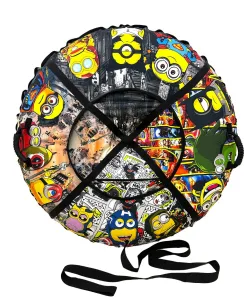 Тюбінг надувні санки ватрушка з камерою "Міньйон супер герой" 120 см