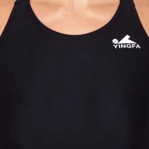 Купальник для плавання YINGFA злитий жіночий чорний XS