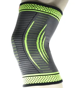 Компресійний наколінник MadMax MFA-284 3D Compressive knee support Dark grey/Neon green M