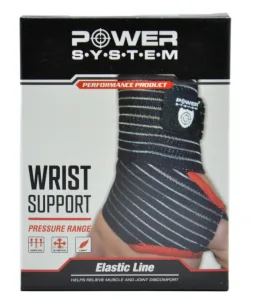 Кистьові бинти Power System PS-6000 Elastic Wrist Support чорний/червоний