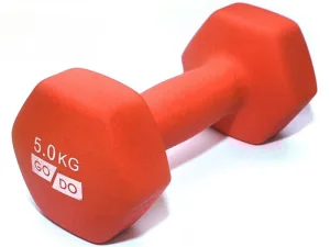 Гантелі для фітнесу з вініловим матовим покриттям 2 шт по 5 кг GoDo GD-5.0MR