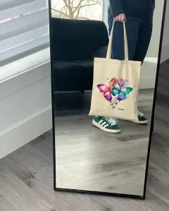 Екошопер BookOpt ВК4060 кольорові метелики в любові бежевий