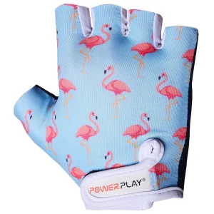 Cycling Gloves PowerPlay 001 Flamingo Blue XS up to 5 years
