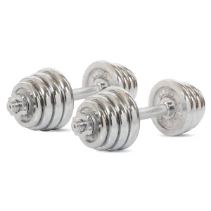 Гантелі розбірні хромовані 2 шт по 10 кг - 2 х 10 кг