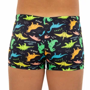 Плавки боксеры для мальчиков для плавания динозавры 6-8 лет черный 6