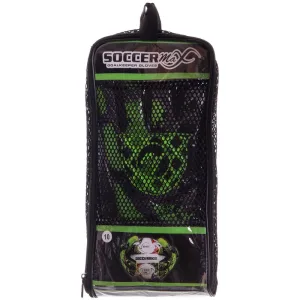 Рукавички професійні воротарські SOCCERMAX 9 - зелений/чорний