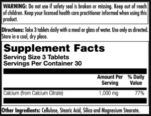 Calcium Citrate 1000 мг - 90 таблеток