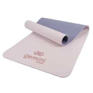 Килимок для фітнесу та йоги Sport TPE+TC 6 мм - Світлий фіолетовий - Світлий рожевий