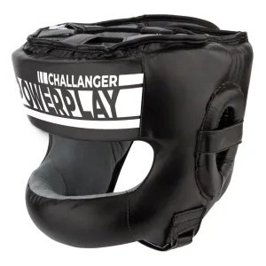 Боксерський шолом тренувальний PowerPlay 3067 з бампером PU + Amara чорний L