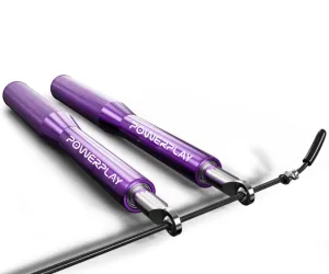 Скакалка скоростная на подшипниках алюминиевая PowerPlay 4207 Elite Jump Rope фиолетовая (3m.)
