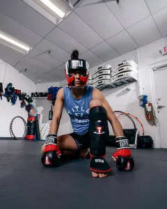 Боксерський шолом TITLE MMA Command Black/White/Red L (капа в комплекті)