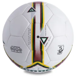 М'яч футбольний CORE SHINY FIGHTER №5 PU - білий-червоний