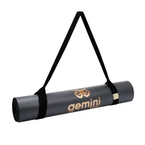 Килимок для йоги каучуковий поліуретан Sport Pro 183 см*68 см*5 мм темно-сірий