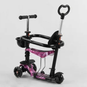 Самокат 5в1 Best Scooter - чорний/рожевий