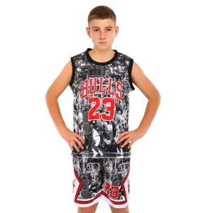 Форма баскетбольна дитяча NBA клуб Chicago Bulls 23 M - чорний білий
