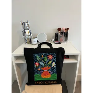 Екошопер BookOpt BK4084 YAYOI KUSAMA квіти, чорний