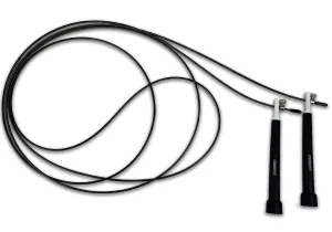 Швидкісна скакалка EasyFit Speed Cable Rope 3 м зі сталевим тросом чорна