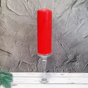 Свічка столова циліндр Bispol sw60/150 030 червонй