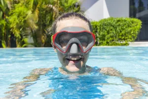 Маска для плавання BESTWAY 7+ 22049 синій-жовтий