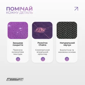 Yoga Mat EasyFit Chakra Flow (Suede-Rubber)