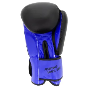 Боксерські рукавиці PowerPlay 3004 Classic чорно-сині 16 унцій