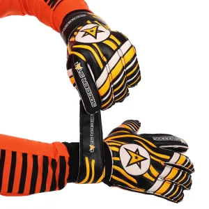 Воротарські рукавички SOCCER STAR 10 - чорно-помарачевий