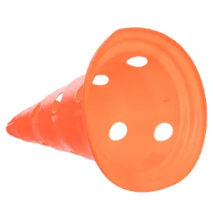 Конус-фішка для тренувань з отворами для штанги та тримачем зверху 30 см Помаранчевий