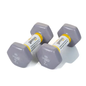 Гантелі Sport для фітнесу з вініловим покриттям 2 шт по 2,0 кг GSD-2.0GRAY