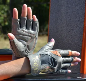 Рукавички для фітнесу MadMax MFG-921 Voodoo Light grey/orange S