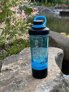 Шейкер спортивний з контейнером Casno 600 мл KXN-1199 з вінчиком синій