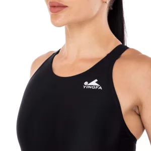 Купальник для плавання YINGFA злитий жіночий чорний XS