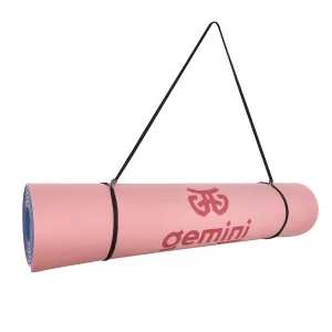 Килимок для фітнесу та йоги Sport TPE+TC 6 мм - рожево-синій