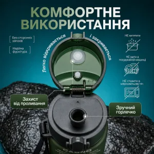 Пляшка для води CASNO 560 мл з матовим покриттям зелена