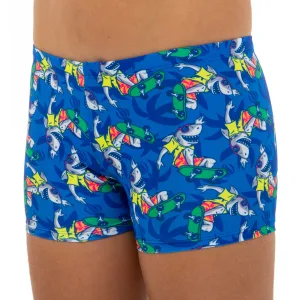 Плавки боксери для хлопчиків для плавання Акули вік 6-8 років синій 8