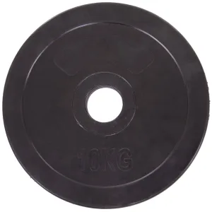 Rubber-coated barbell discs 52 mm 10 kg black