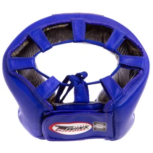 Шолом боксерський відкритий шкіряний TWINS HGL8-BL синій (оригінал) - L