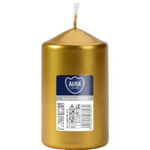 Свічка столова циліндр Bispol sw60/100 213 золотий металік