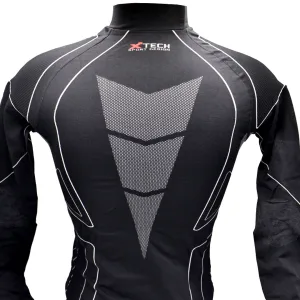 Thermal Long Sleeve Shirt with Collar X TECH Maglia Race 3 Munica Lunga lupetto Nero XXL/XXXL Black