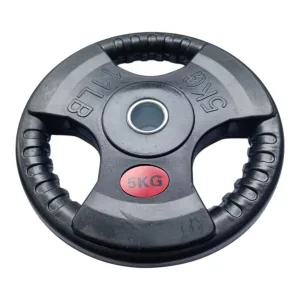 Обрезиненные диски (блины) с тремя хватами и металической втулкой - 5 кг