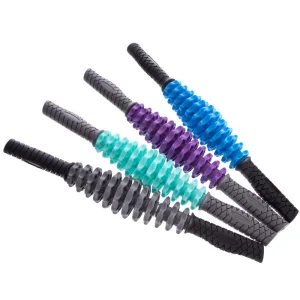 Масажер-палка роликова квітка Сірий