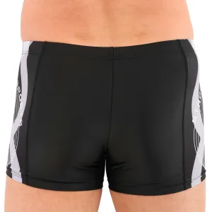 Плавки боксери чоловічі для плавання PL-7642 1, XL–3 XL чорні - XXL
