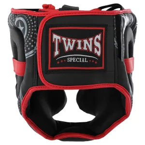 Шолом боксерський з повним захистом PVC TWN Чорно-Червоний M