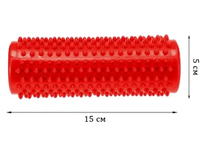Масажний циліндр EasyFit Spindle з шипами червоний