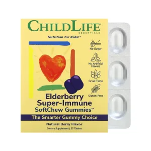 Elderberry Super-Immune SoftChew Gummies - 27 таблеток Натуральна ягода