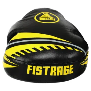 Лапа согнутая для бокса и единоборств FISTRAGE 2 шт чёрный-жёлтый