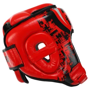 Шолом боксерський відкритий шкіряний FISTRAGE FURIOUS Червоний L