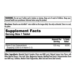 D-3 5000 IU 125 мкг - 90 таблеток лимон лайм