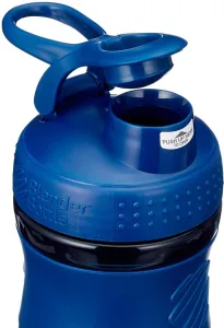 Шейкер спортивний пляшка BlenderBottle SportMixer Flip 590 мл Темно-синій