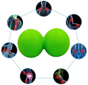 Масажний м'ячик EasyFit TPR подвійний 12 х6 см зелений